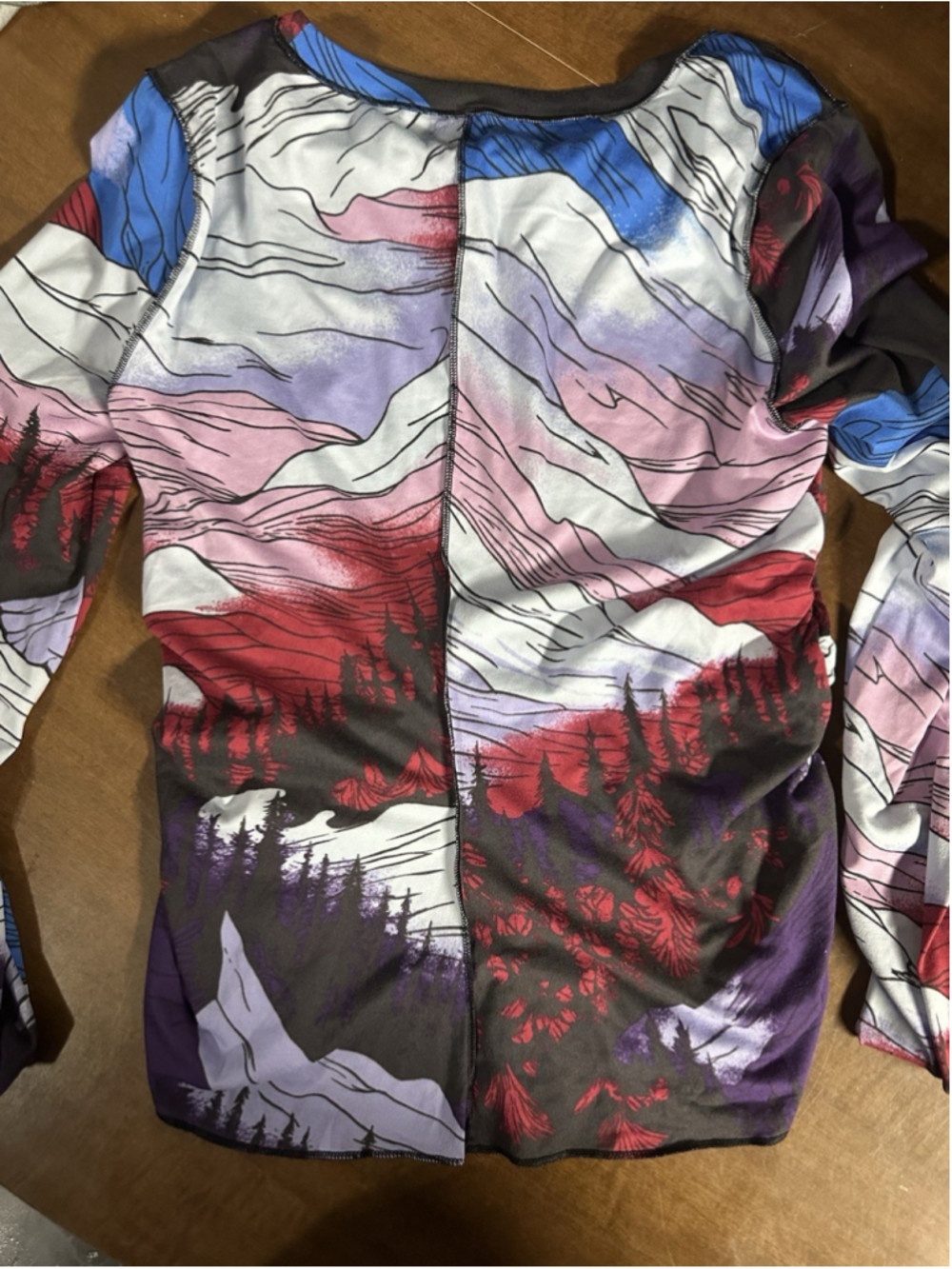 NWT FP Movement Right On Run Printed Long Sleeve Layer Rocky Ridge - Picture 5 of 5